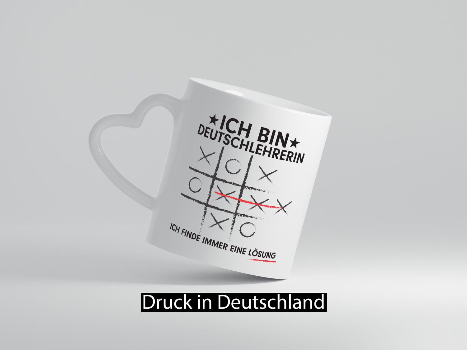 Lösung finden: Deutschlehrerin | Lehrer v2 Geschenkidee Humor Tasse