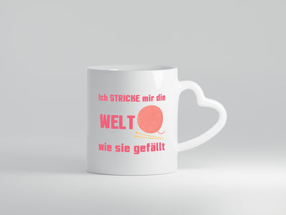Ich stricke mir die welt wie sie gefällt | Häkeln lustiger Spruch Geschenk