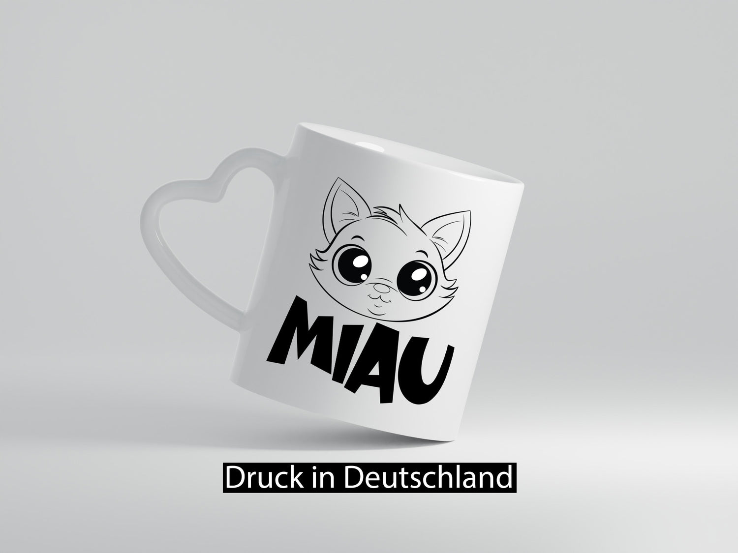 Miau | Katze Geschenkidee Tierliebhaber Humor Tasse