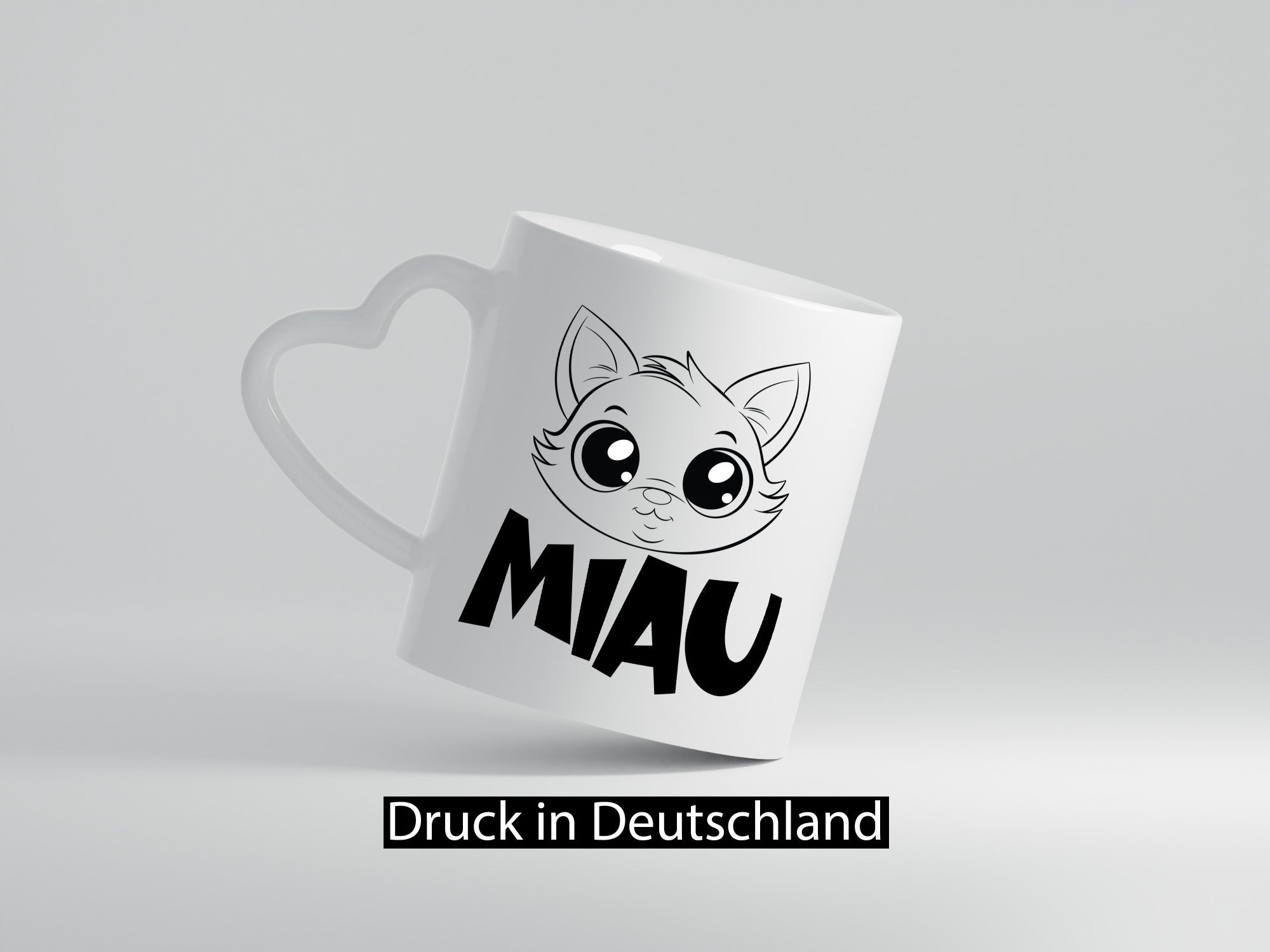 Miau | Katze Geschenkidee Tierliebhaber Humor Tasse