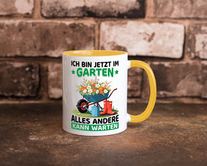 Im Garten alles andere kann warten | Gärtner Gartenarbeit Geschenk Arbeit
