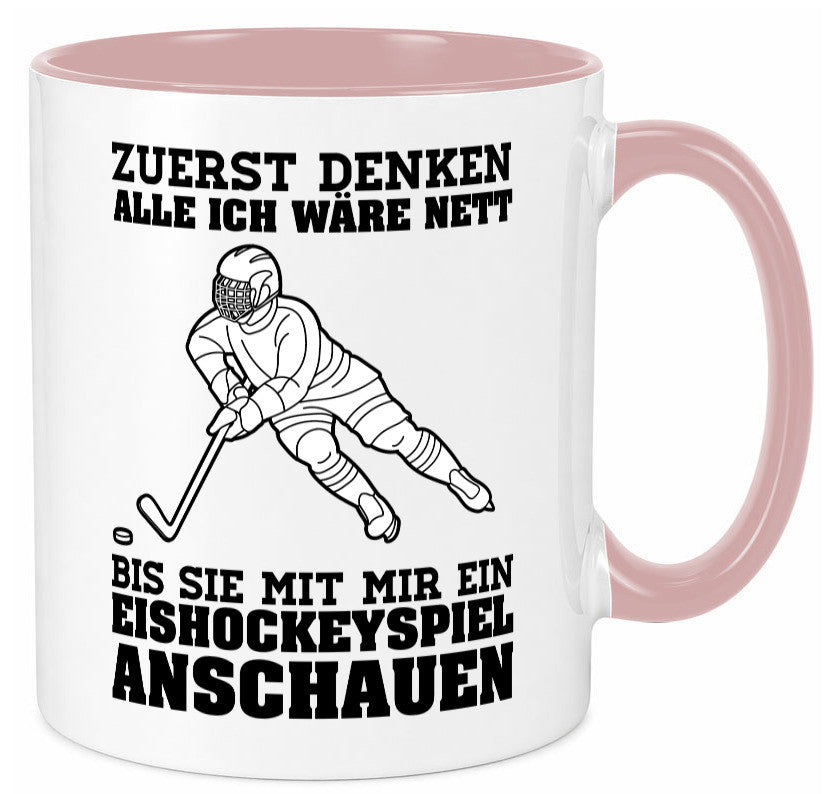 Eishockeyspiel | Eishockeyfan Tasse Eishockeyspieler Humor Geschenkidee