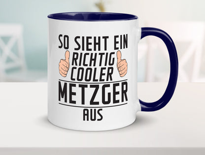 Richtig Cooler Metzger | Fleischer Metzgerei Geschenk Humor Geschenkidee Tasse