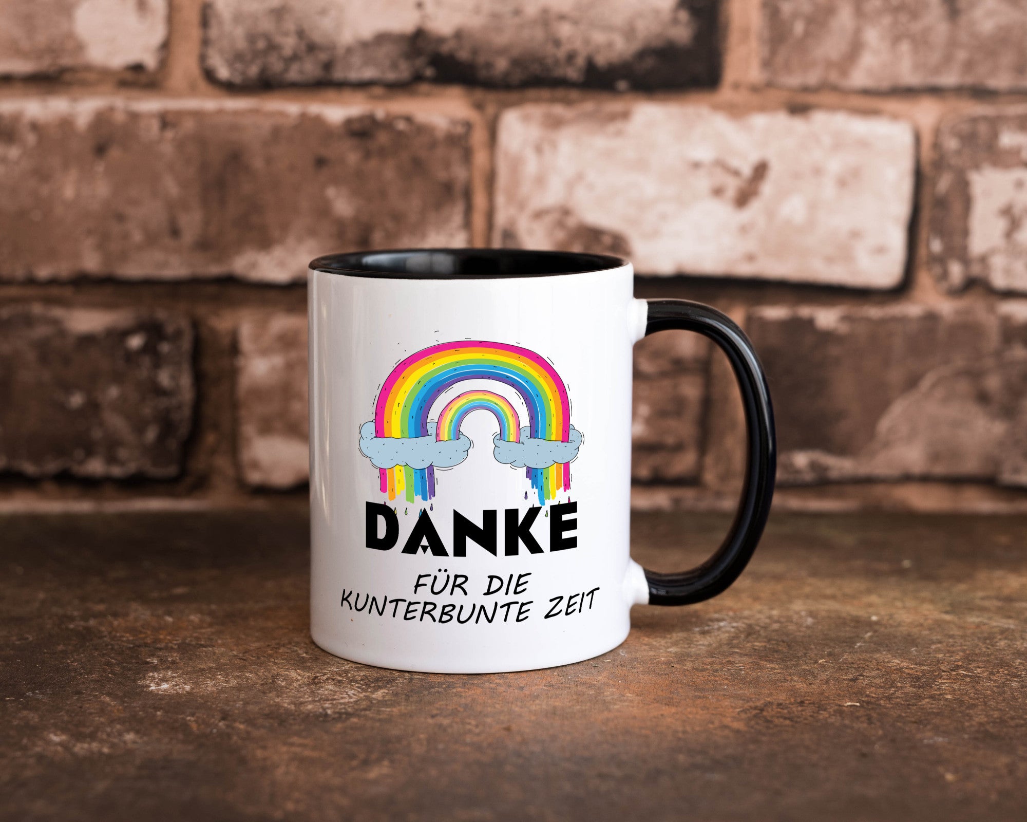 Danke für die Kunderbunte Zeit | Regenbogen lustiger Spruch Geschenk Humor