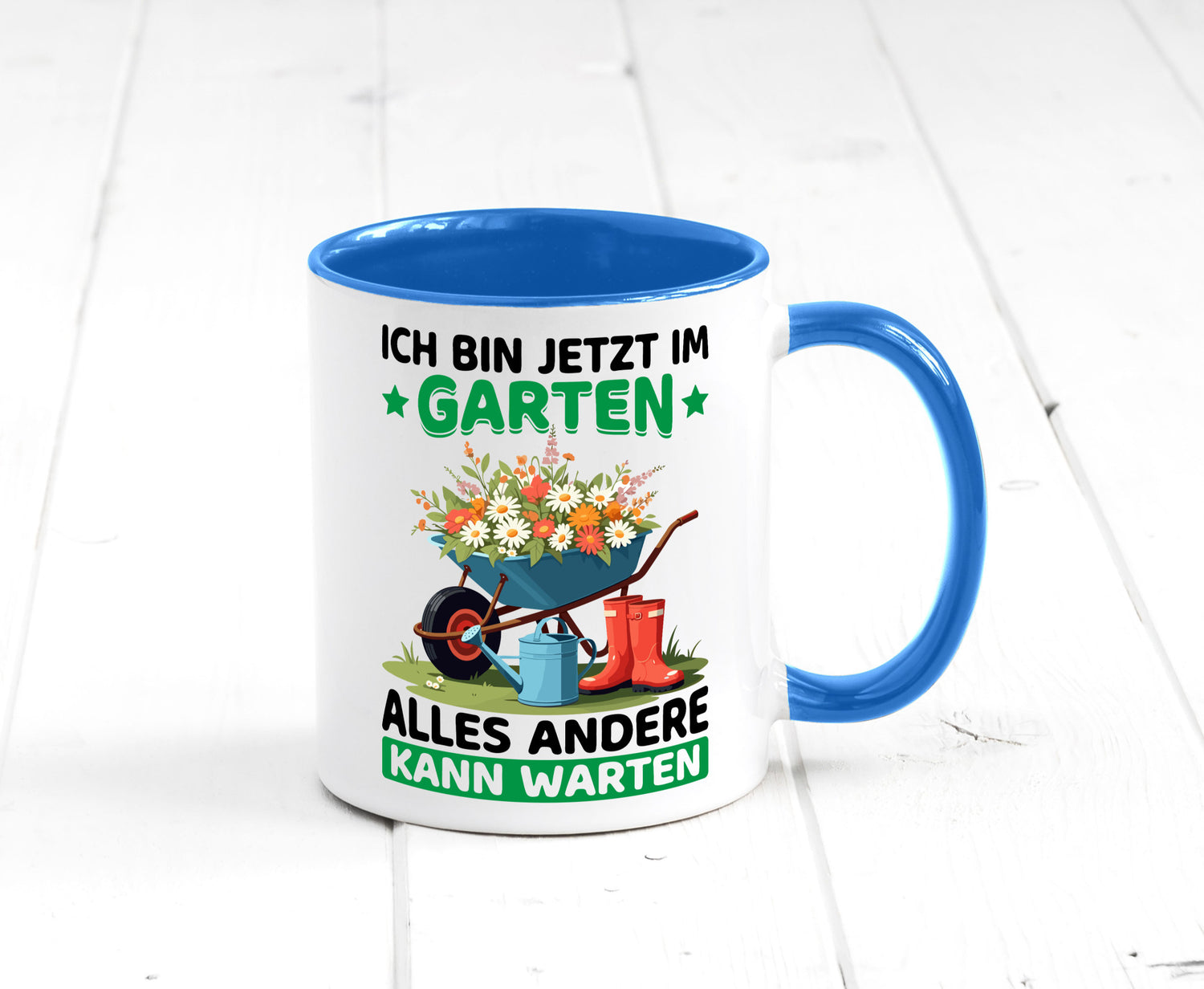 Im Garten alles andere kann warten | Gärtner Gartenarbeit Geschenk Arbeit