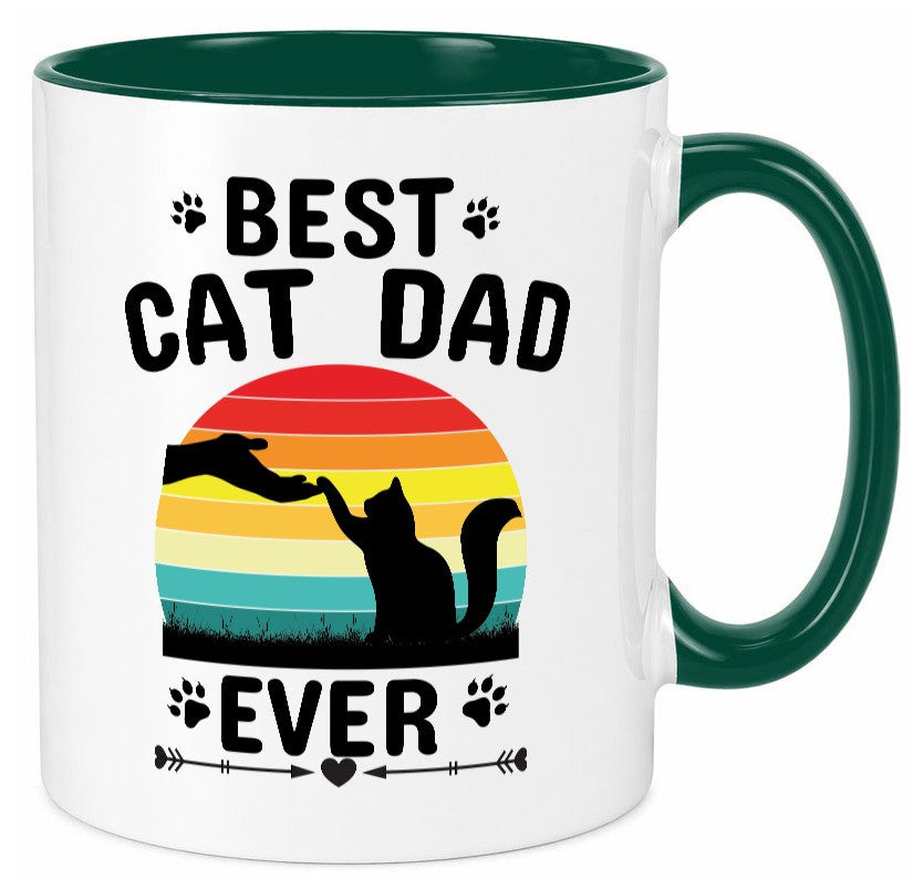 Best Cat Dad Ever lustiger Spruch Geschenk Humor Geschenkidee Tasse