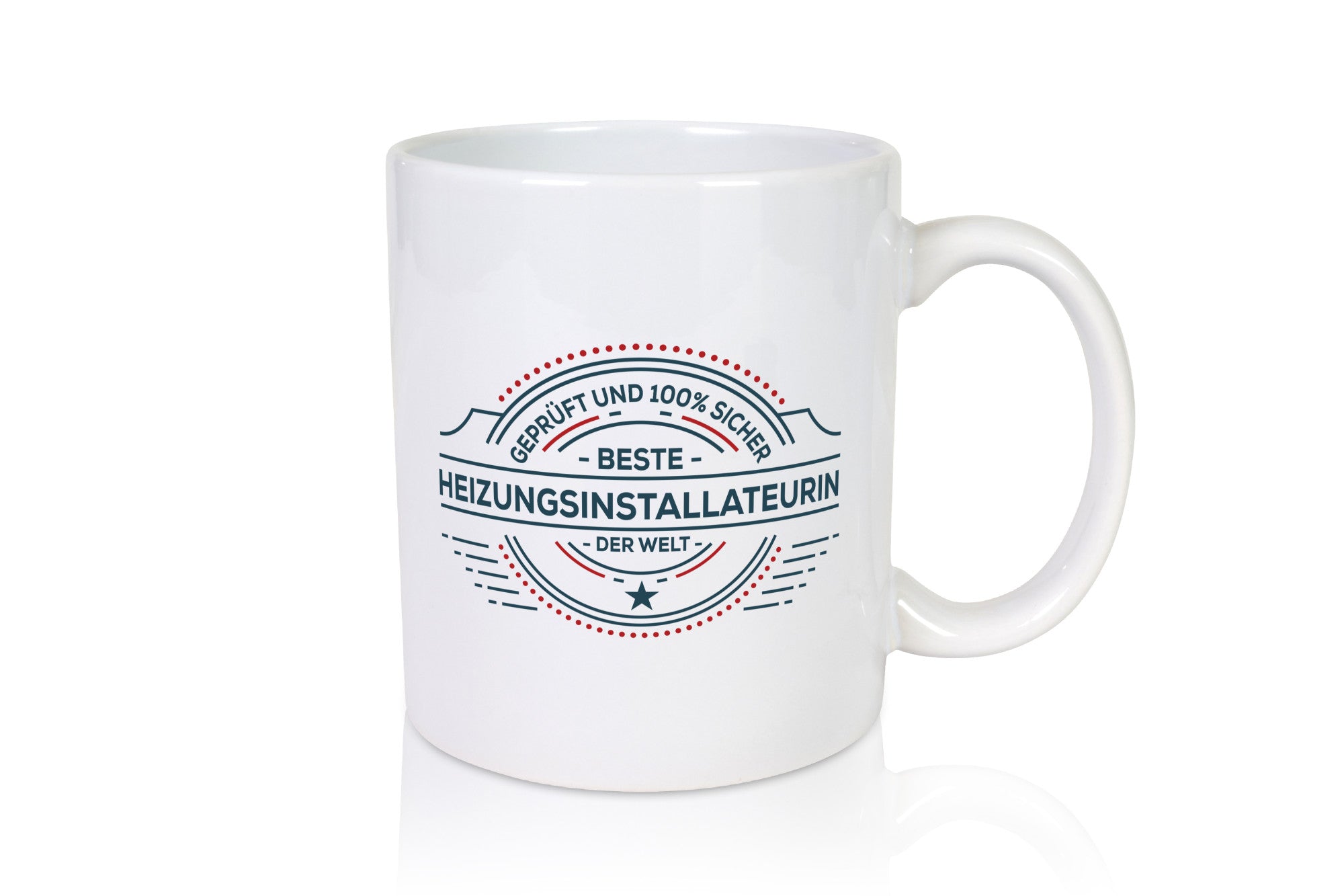 Geprüft und sicher: Heizungsinstallateurin | Heizung Humor Geschenkidee Tasse