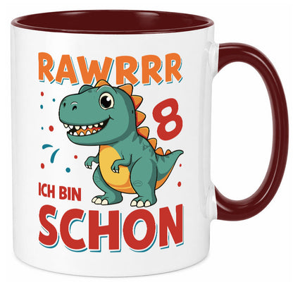 8. Geburtstag | 8 Jahre Raw ich bin schon T-Rex Geschenk Geschenkidee lustiger