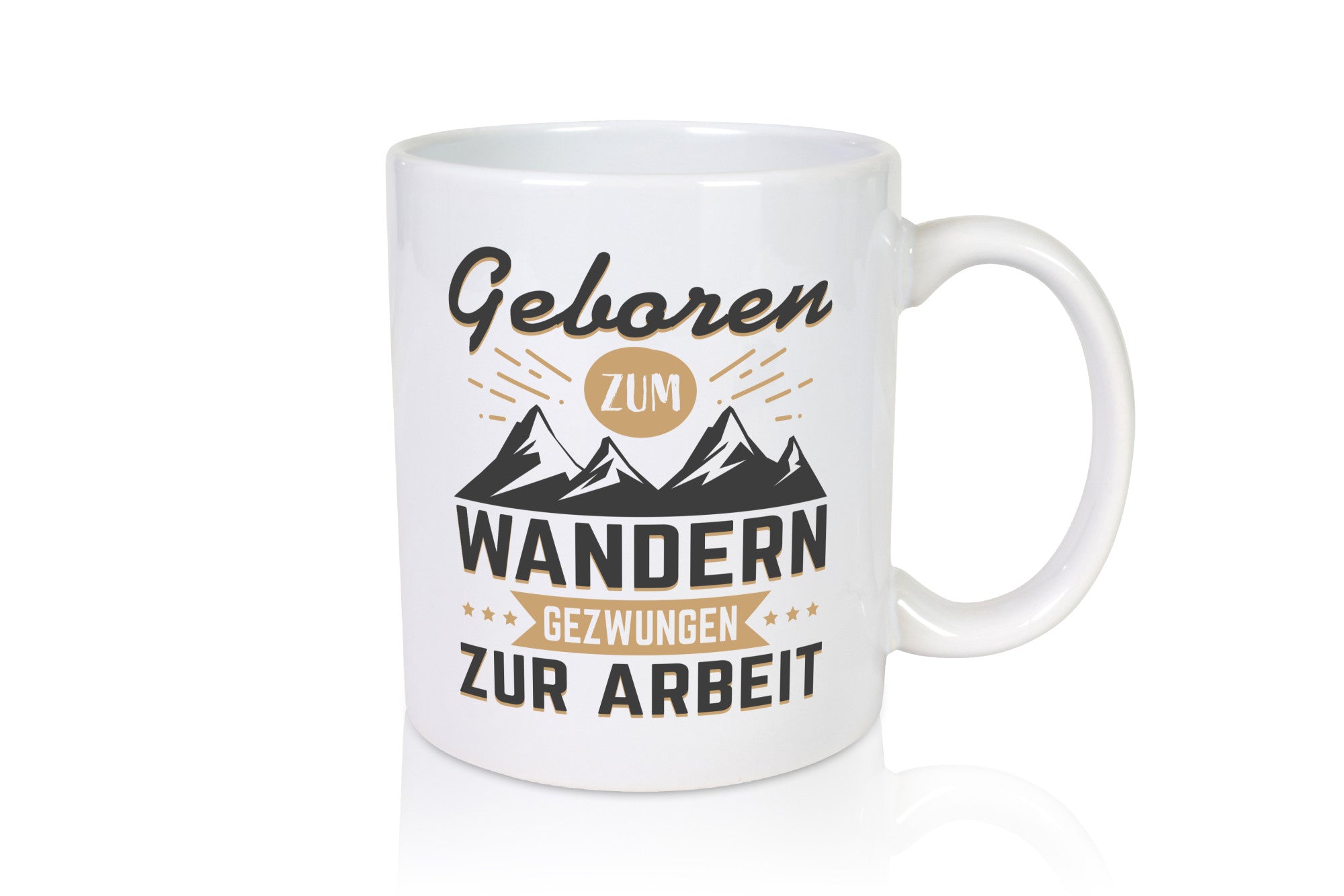 Geboren zum Wandern, gezwungen zur Arbeit | Berge Sterne Humor Kollegen Büro