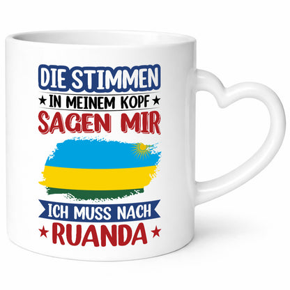 Ruanda | Urlaub Stimmen in meinem Kopf Traumland lustiger Spruch Geschenk Humor