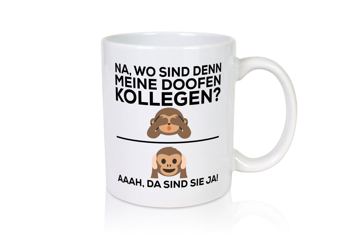 Doofe Kollegen | Bürotasse lustig Affe Arbeitsplatz Geschenkidee Arbeit Büro