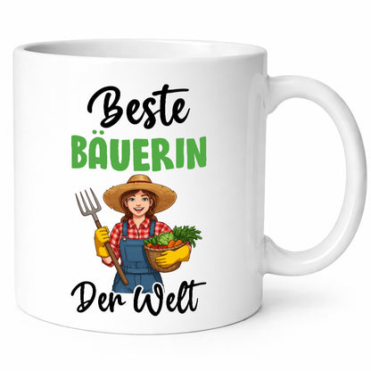 Beste Bäuerin | Bauernhof Landwirtschaft v2 Humor Geschenkidee Tasse