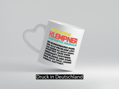 Definition Klempner | Arbeit Held Geschenkidee Kollegen Büro Humor Tasse