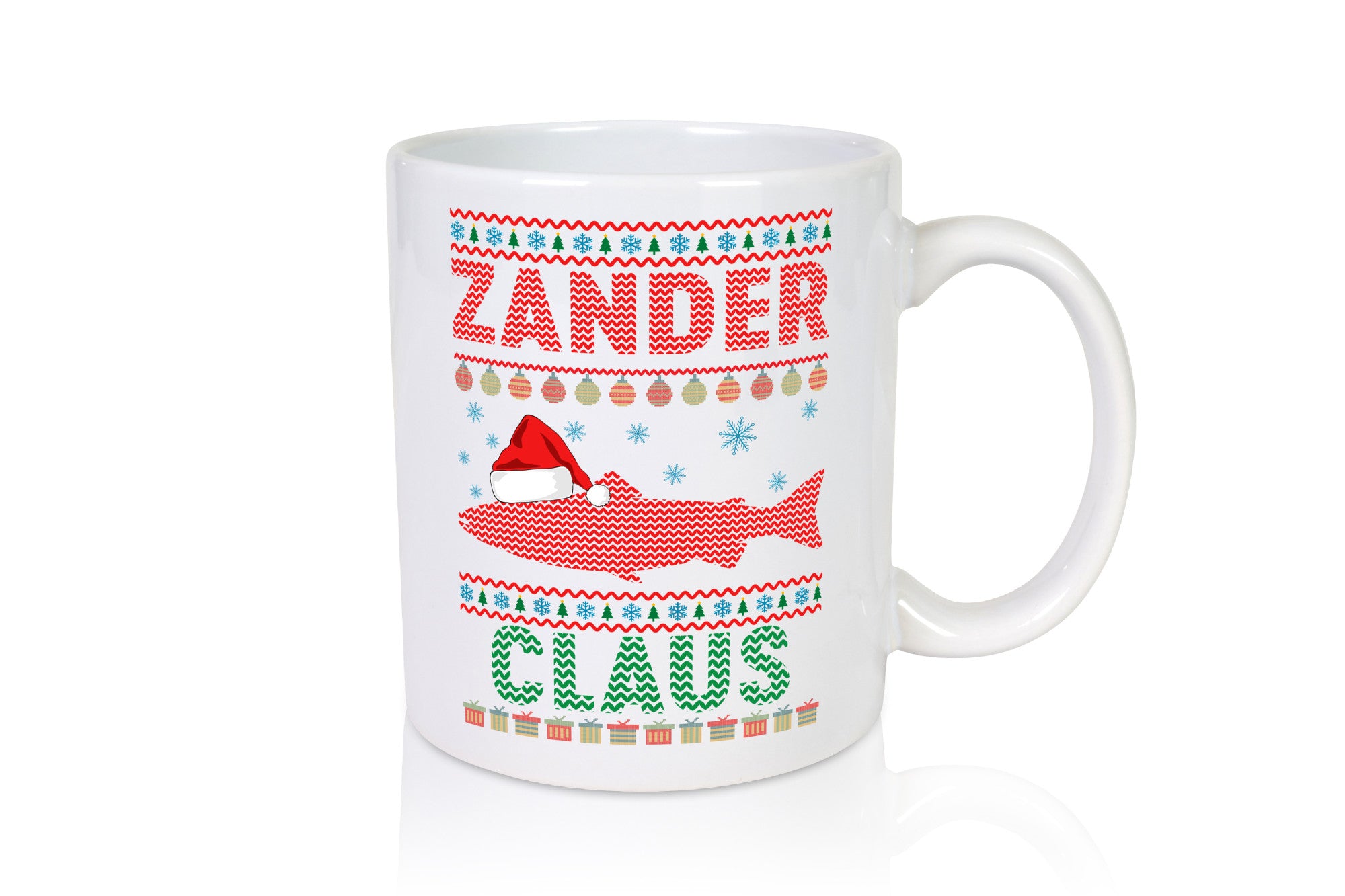 Zander Claus | Weihnachten Ugly Christmas Angler v2 Geschenkidee Humor Tasse