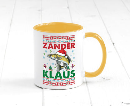 Zander Klaus | Ugly Christmas Angler Angeln v2 Geschenk Humor Geschenkidee Tasse