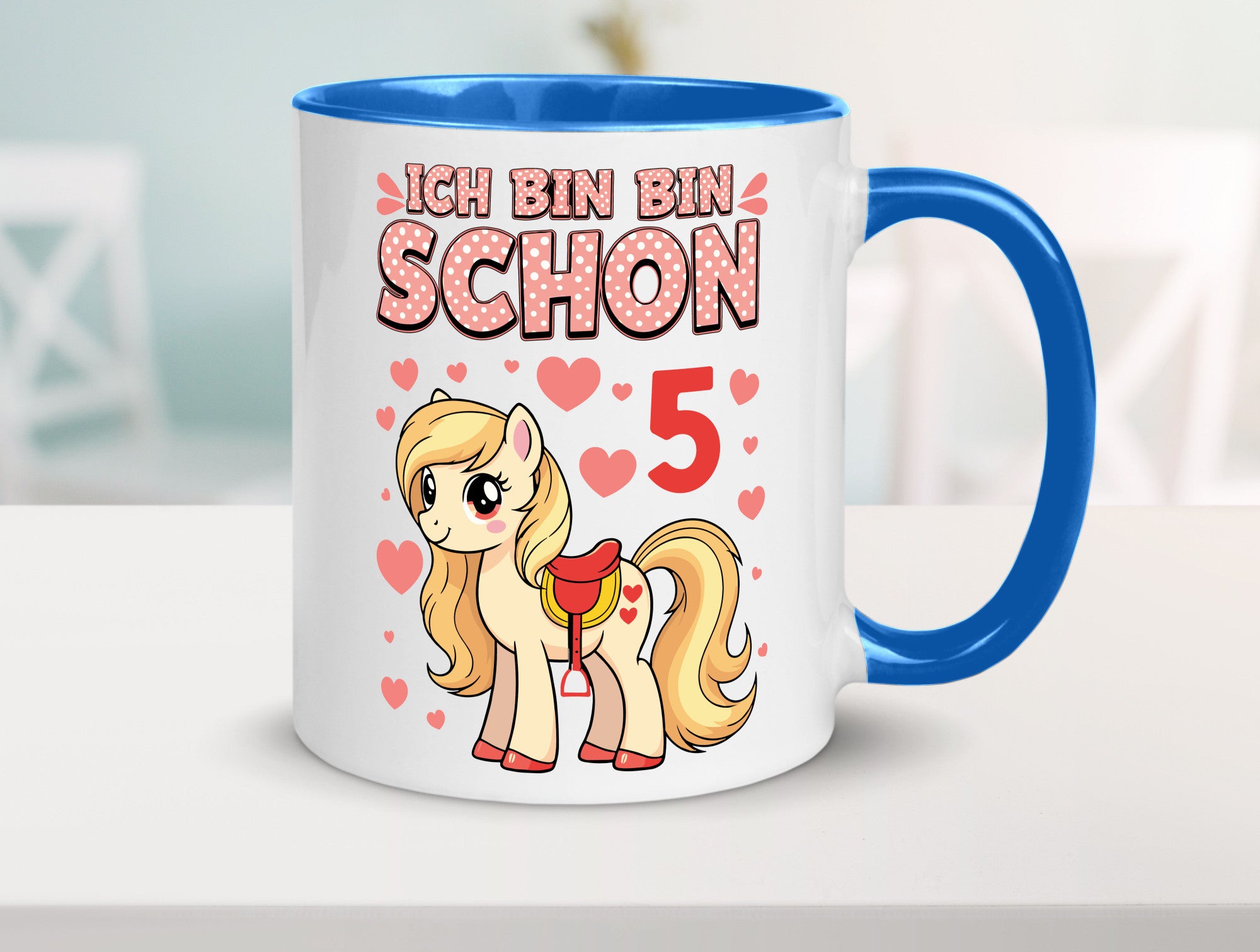 5. Geburtstag | 5 Jahre Mädchen Reiten Pony Humor Geschenkidee Tasse