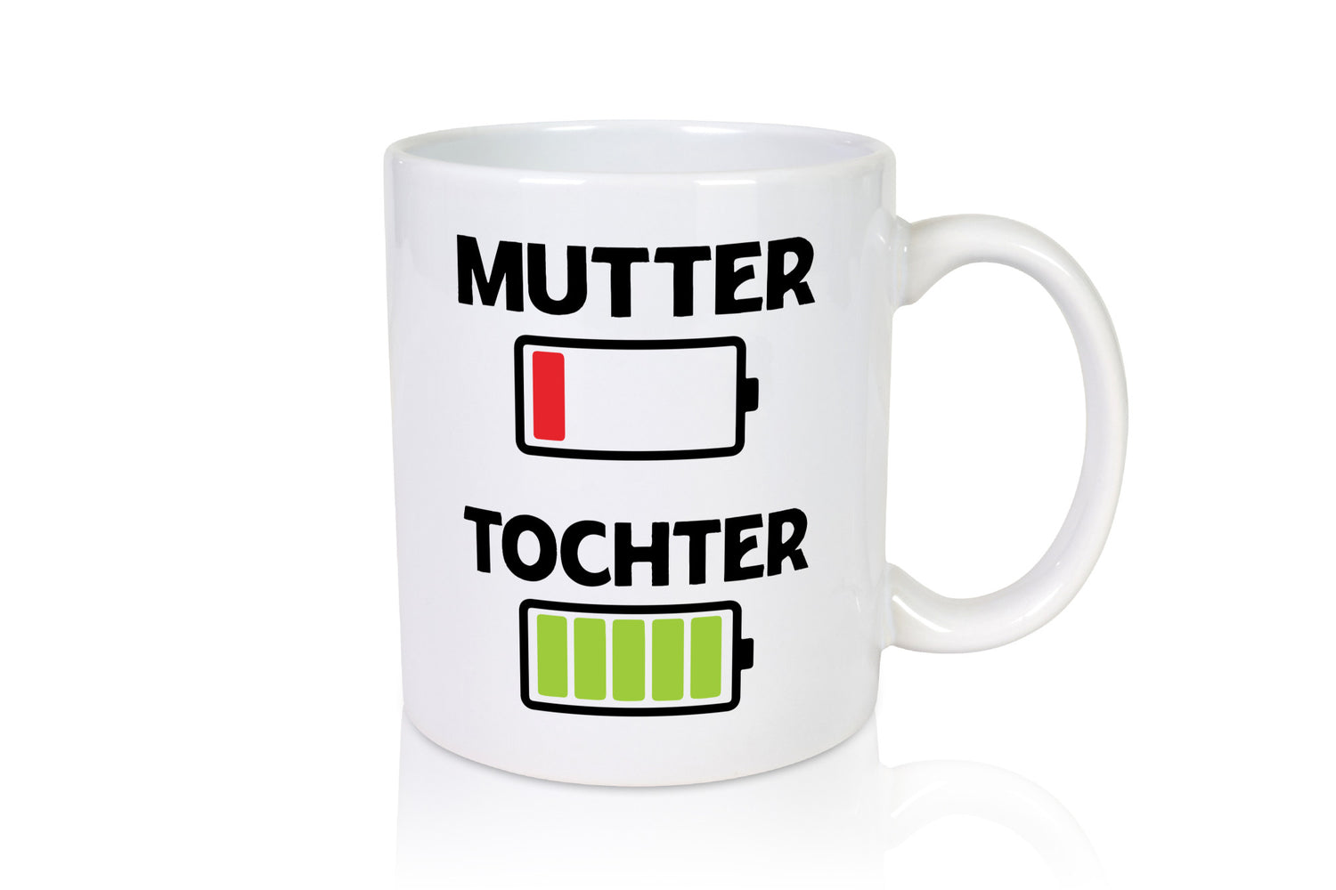 Mutter kaputt | Tocher mit viel Power Batterie leer lustig Familie Geschenkidee