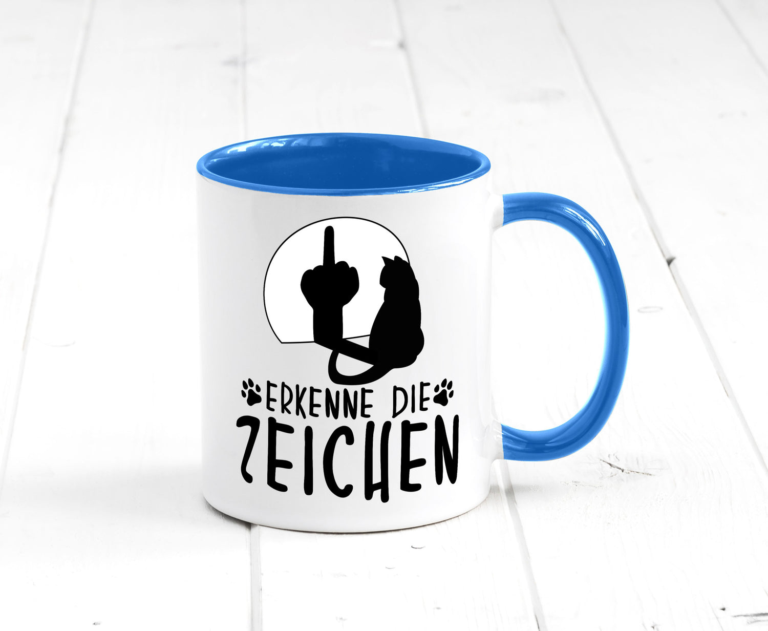 Erkenne die Zeichen | Katze Humor Tierliebhaber Geschenkidee Tasse