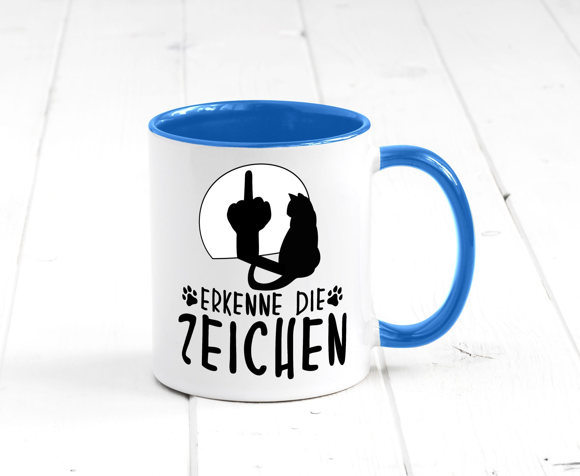Erkenne die Zeichen | Katze Humor Tierliebhaber Geschenkidee Tasse