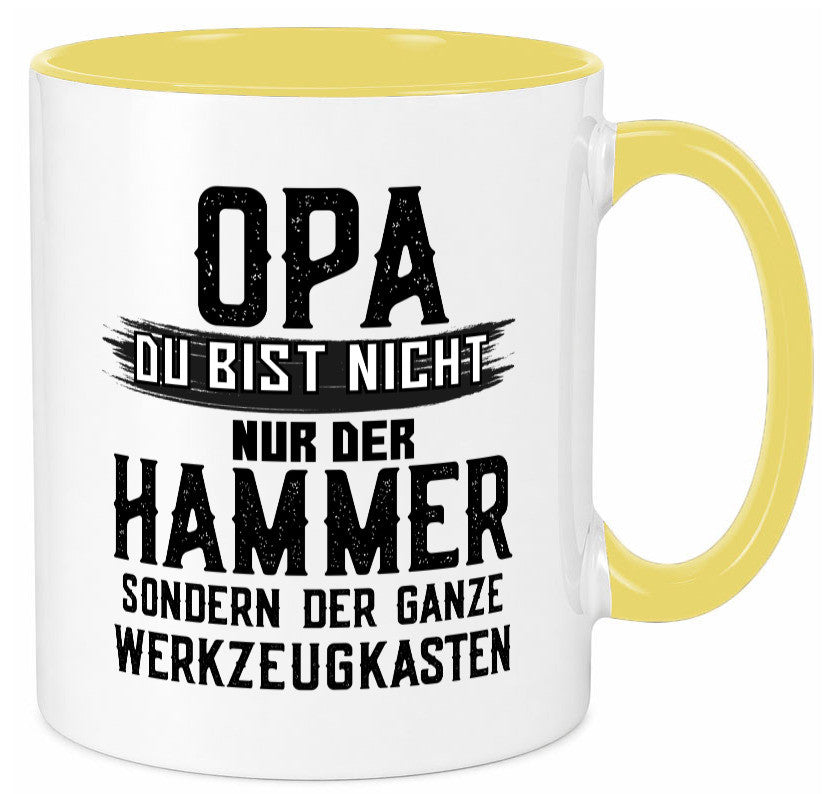 Opa ist der Hammer | Großvater Tasse Werkzeugkasten lustig Familie Geschenkidee
