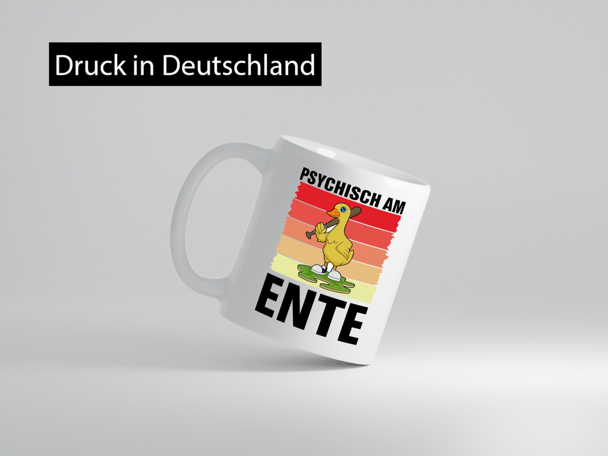 Psychisch am Ente | mit Baseball schläger Sunset v2 lustig Humor Geschenkidee