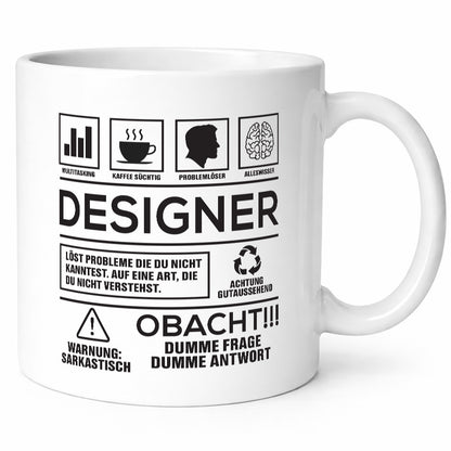 Achtung! Designer-Probleme | Lustiger Spruch für Mode-Geschenke, Arbeit, Kollegen