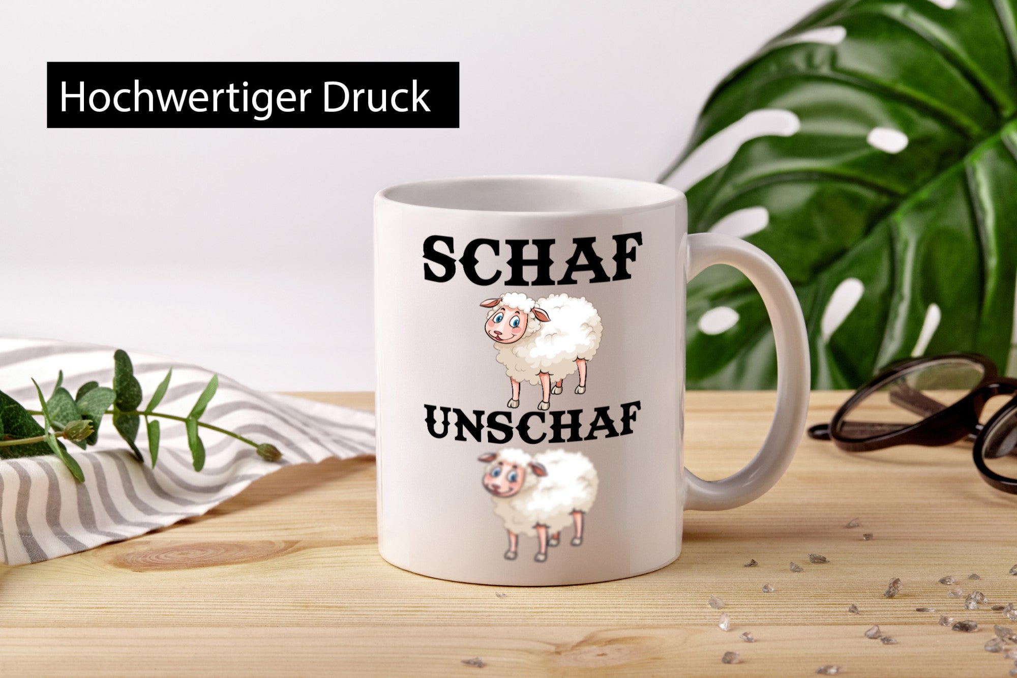 Schaf Unschaf Geschenk Humor Geschenkidee lustiger Spruch Tasse