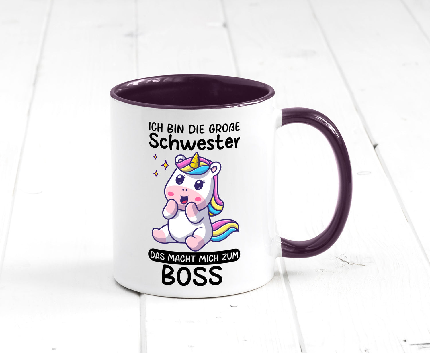 Große schwester macht mich zum Boss | Einhorn Geschwister lustiger Spruch