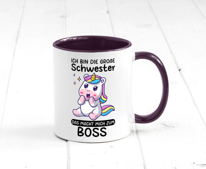 Große schwester macht mich zum Boss | Einhorn Geschwister lustiger Spruch