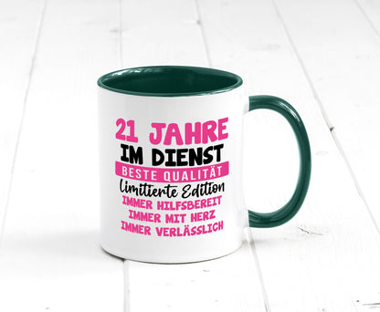 21 Jahre im Dienst | Jubiläum Arbeit v10 lustiger Spruch Geschenk Kollegen Büro