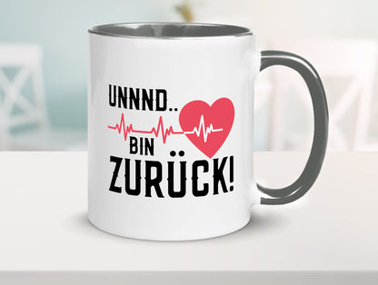 Bin zurück | Herzschlag Reanimation Puls Arzt Klinik Geschenk Humor