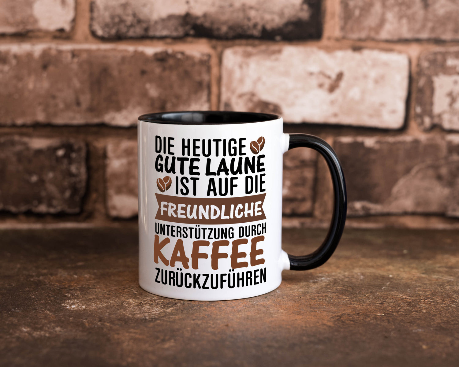 Unterstützung durch Kaffee | Kaffeliebhaber gute Laune Geschenk Humor
