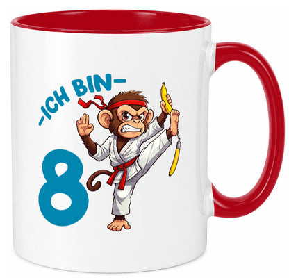 Ich bin 8 | 8. Geburtstag Karate Kampfsport Affe lustiger Spruch Geschenk