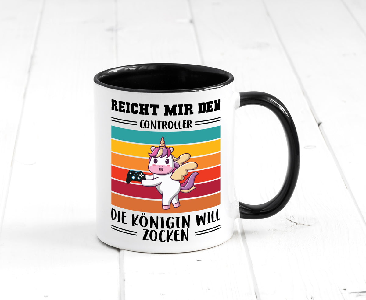 Die königin will Zocken | Gamerin Zockering Gaming lustiger Spruch Geschenk Tasse