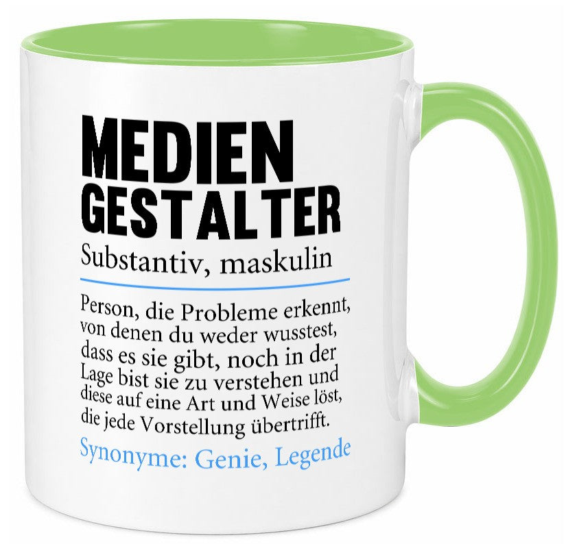 Mediengestalter | Beruf Medien Humor v2 Arbeit Kollegen Büro Geschenkidee Tasse