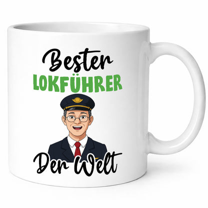 Bester Lokführer | Zug Beruf v2 Geschenkidee Arbeit Kollegen Büro Humor Tasse