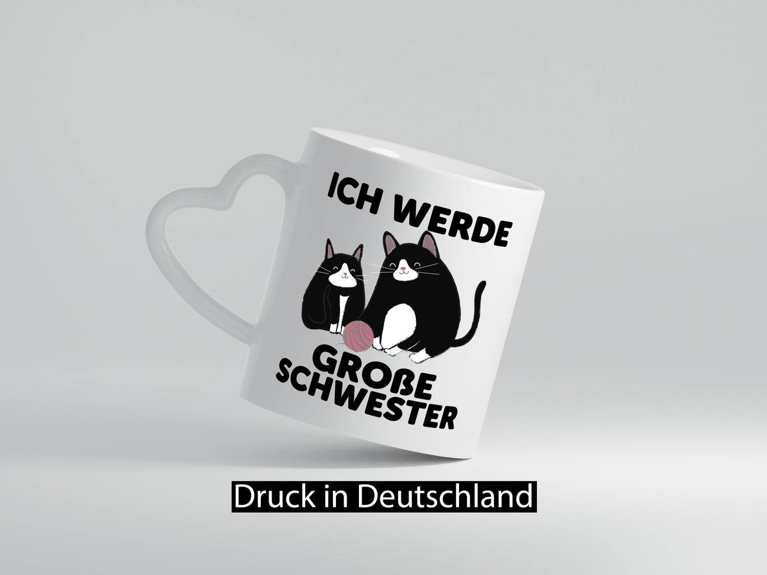 Ich werde große Schwester | Katze Wollknäuel lustiger Spruch Geschenk