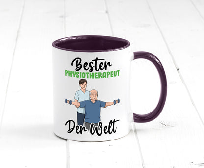 Bester Physiotherapeut v3 Geschenk Humor Geschenkidee lustiger Spruch Tasse