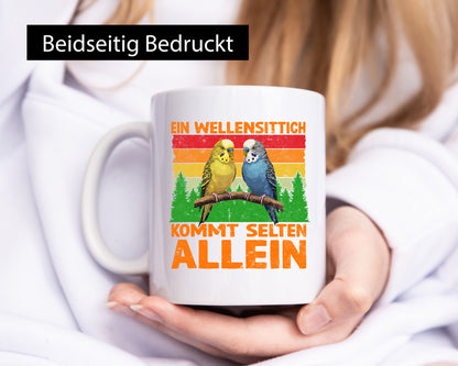 Ein Wellensittich kommt selten allein | Geschenk Humor Geschenkidee lustiger