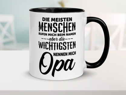 Die wichtigsten nennen mich Opa | Großvater Enkelkinder lustiger Spruch Tasse