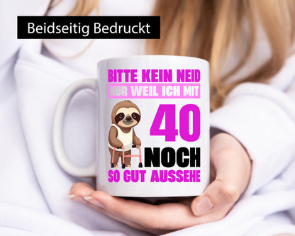 40. Geburtstag | Bitte kein neid Faultier 40 Jahre Geschenk Geschenkidee