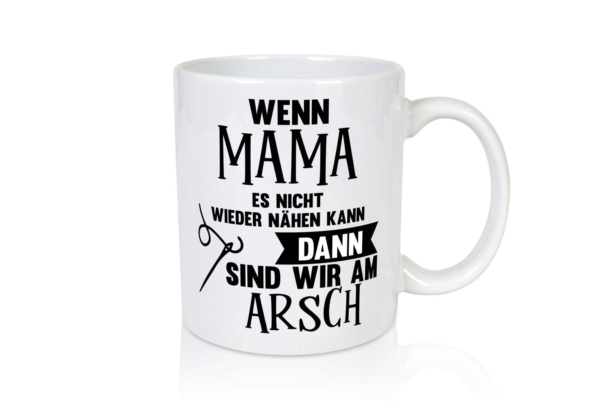 Wenn mama es nicht nähen kann | Nähmaschiene Nadel Geschenkidee Familie Humor