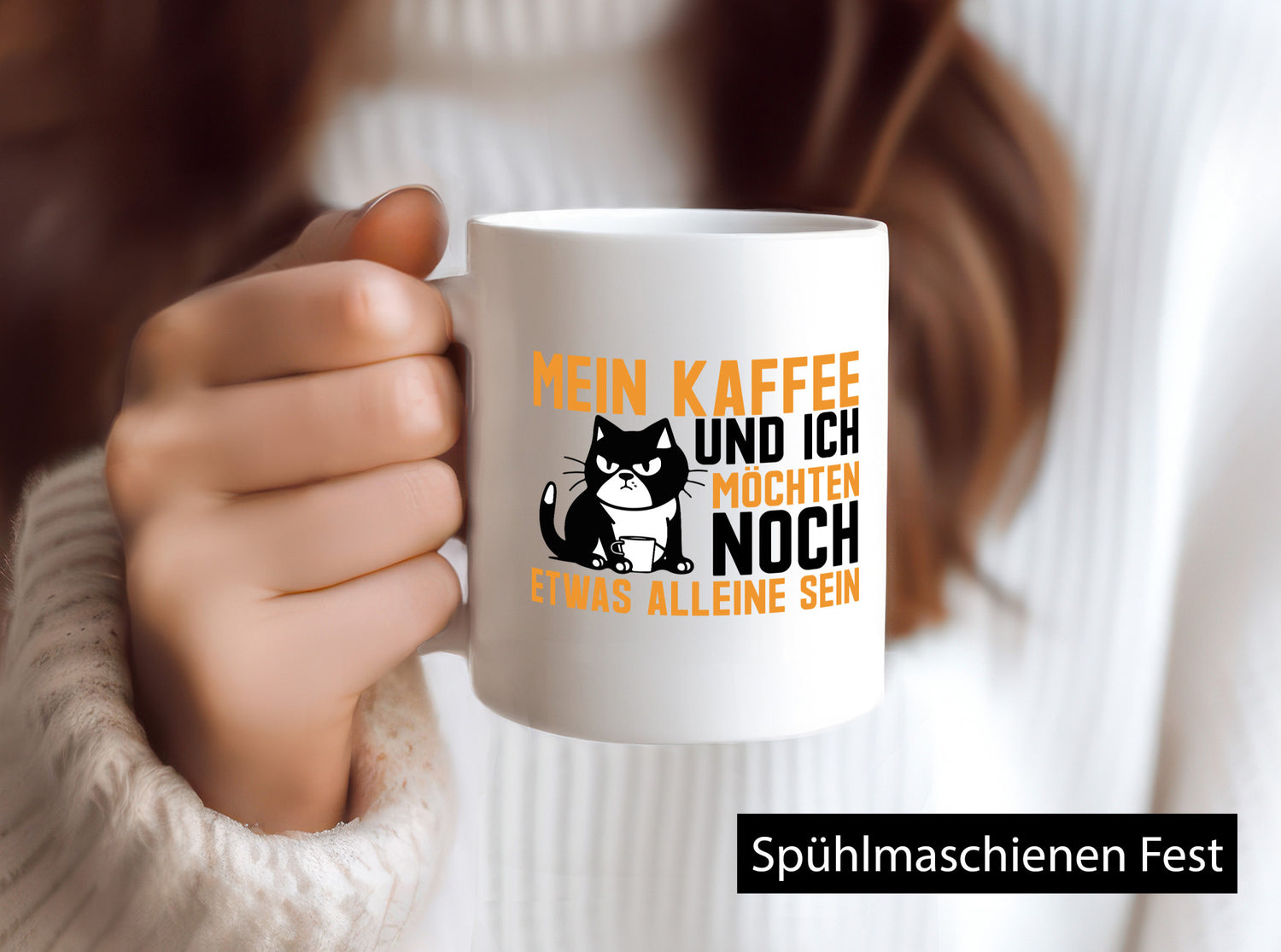 Mein Kaffee und ich | Morgenmuffel mürrische Katze lustiger Spruch Geschenk
