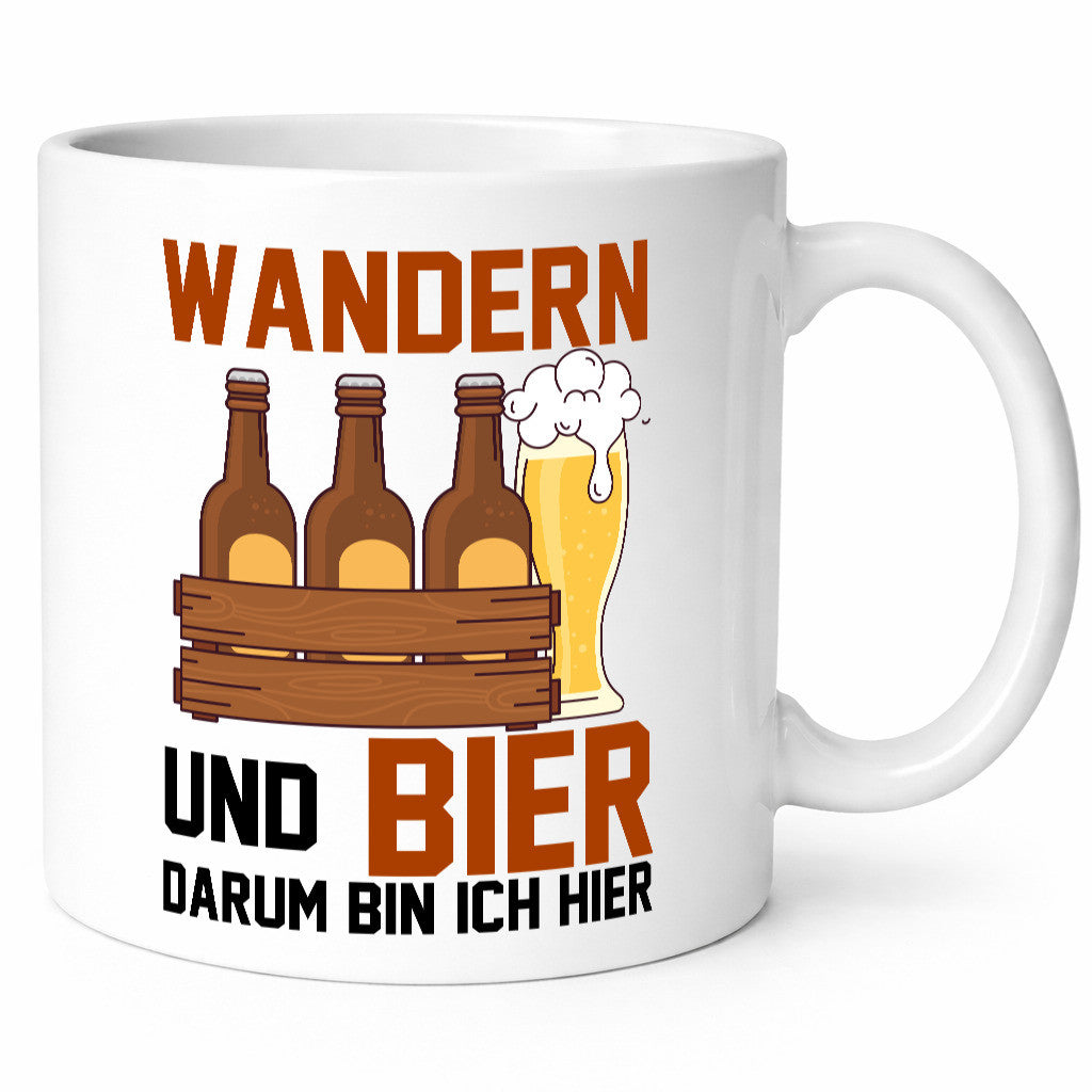 Wandern und Bier darum bin ich hier | Bierkasten lustiger Spruch Geschenk Humor
