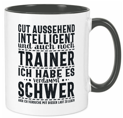 Gut aussehender Trainer |gestrichelte Linie | Punkte lustiger Spruch Geschenk