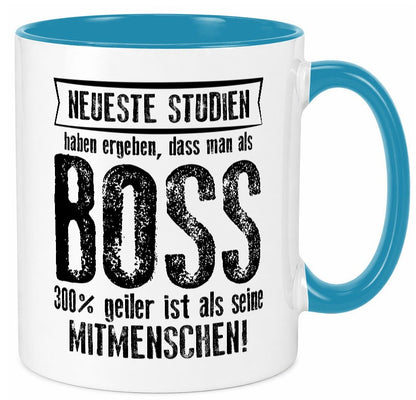 Neuste Studien: Boss | Führungskraft Vorgesetzter lustiger Spruch Geschenk Tasse