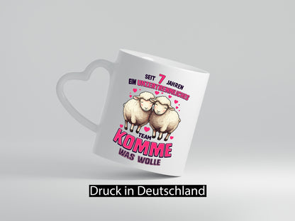 7 Jahre Verheiratet | ein Team Ehepaar v2 lustig Humor Geschenkidee Geschenk