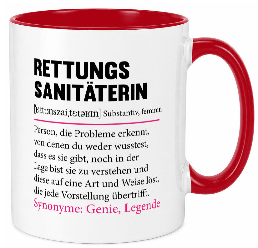 Rettungssanitäterin | Beruf Sanitäter Spruch v2 Humor Arbeit Kollegen Büro