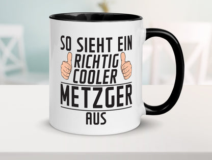 Richtig Cooler Metzger | Fleischer Metzgerei Geschenk Humor Geschenkidee Tasse