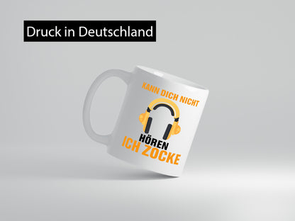 Kann dich nicht hören | Zocker Gamer Kopfhörer Nerd Humor Geschenkidee Tasse
